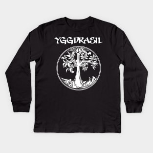 Yggdrasil Norse Mythology Kids Long Sleeve T-Shirt